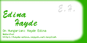 edina hayde business card